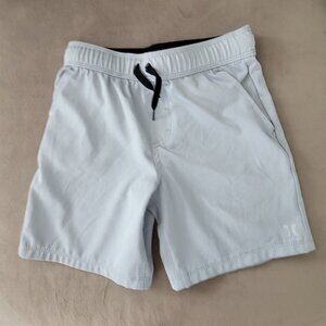 Boys Light Grey Hurley Hybrid Polyester Blend Shorts Size 6-7